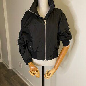 KARL LAGERFELD PARIS Women's Karl Lagerfeld Dropped Shoulder Bomber Jacket